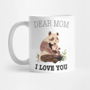 Vintage Panda, Dear Mom I Love You Mug